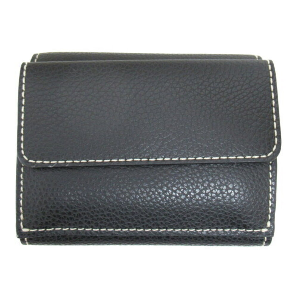 Chloe fold Tri Leather Wallet Black